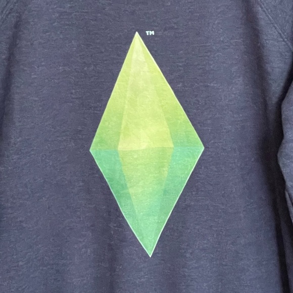 The Sims 4 Plumbob Graphic Gray Sweatshirt Adult size XS - Picture 3 of 6